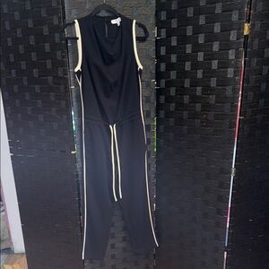 Reiss Black and White Athletic Jumpsuit